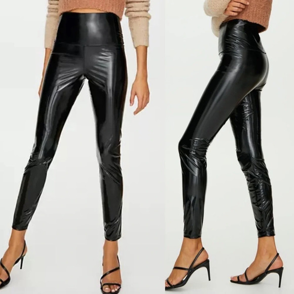 Wilfred Free Daria Ankle Pant Black Vegan Leather Sz Small - Picture 1 of 7